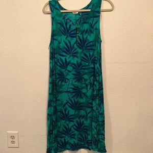 Summer dress, turquoise, teal & navy. 100% Rayon, Hand wash and hang dry.